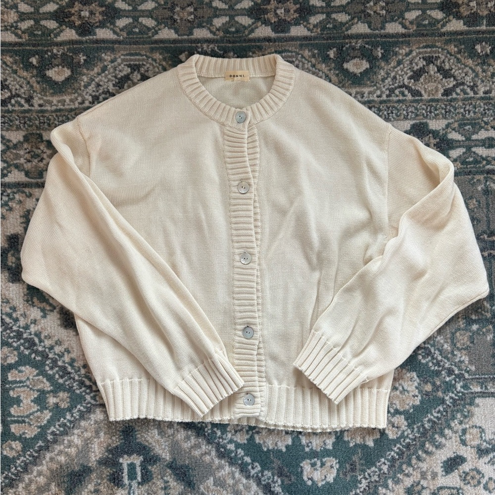 NWOT DONNI The Cotton Knit Cardigan - Picture 7 of 8